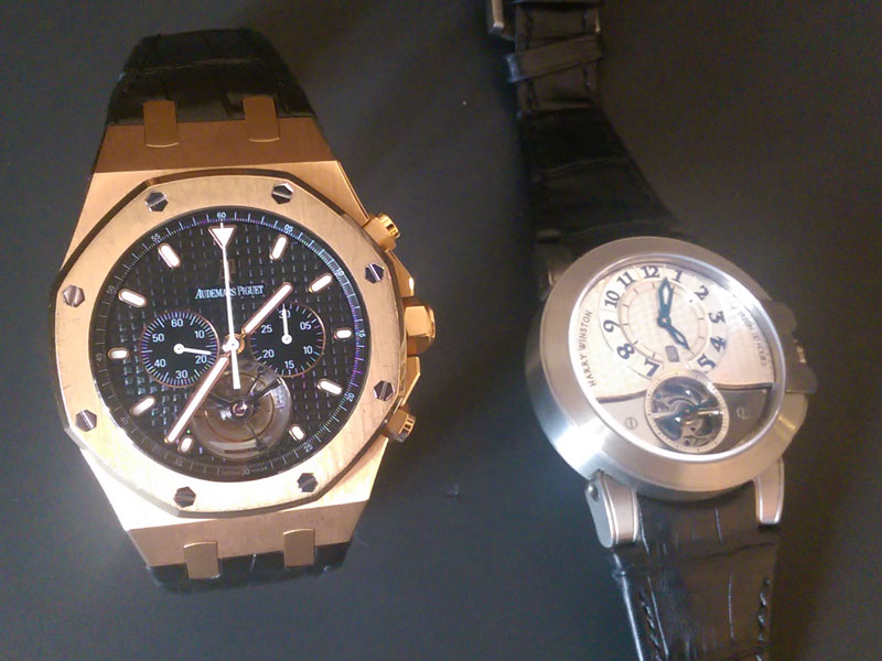 Audemars Piguet and Harry Winston tourbillion
