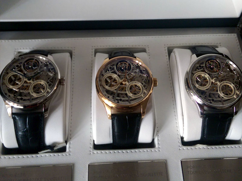 All new IWC set tourbilion limited - white and rose gold, platinum